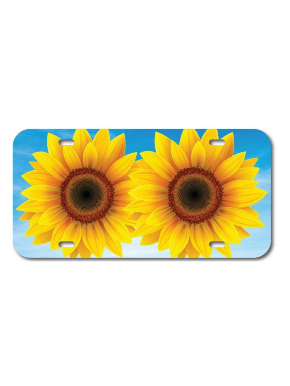 SUNFLOWER FLOWER VEHICLE PLASTIC LICENSE PLATE FRONT AUTO USA MADE CAR TRUCK